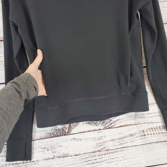 Lululemon Go Forward Black Turtleneck Cowlneck Pullover Sweater Sweatshirt Sz 4 - Picture 4 of 10